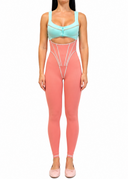 The Manor Jumpsuit - Powder Rose & Turquoise