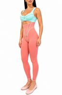 The Manor Jumpsuit - Powder Rose & Turquoise
