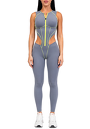 Aragon Jumpsuit - Gray & Lemon
