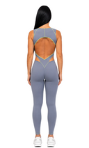 Aragon Jumpsuit - Gray & Lemon