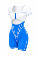 Tartelette Jumpsuit - Off White & Classic Blue