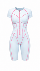 Alara Jumpsuit - Sky Blue & Peach