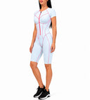 Alara Jumpsuit - Sky Blue & Peach