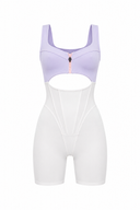 The Maison Jumpsuit - Lavender & White