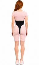 Dantelle Jumpsuit - Blush Nude & Black Leather