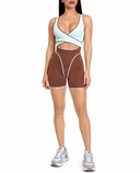 Cadeau Jumpsuit - Toffee & Arctic Blue