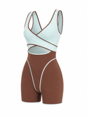 Cadeau Jumpsuit - Toffee & Arctic Blue