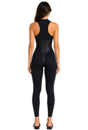Velaya Jumpsuit - Black & Leather