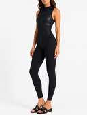 Velaya Jumpsuit - Black & Leather