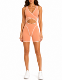 Cadeau Jumpsuit - Peachy & White