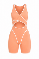 Cadeau Jumpsuit - Peachy & White