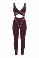 Chateau Jumpsuit - Burgundy & Turquoise