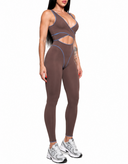 Chateau Jumpsuit - Chocolate & Indigo