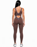 Chateau Jumpsuit - Chocolate & Indigo