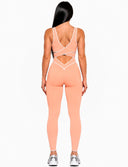 Chateau Jumpsuit - Peach & White