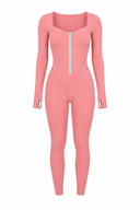 Cordelia Jumpsuit - Powder Rose & Turquoise