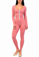 Cordelia Jumpsuit - Powder Rose & Turquoise
