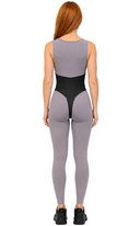 Duvelle Jumpsuit - Gray & Leather