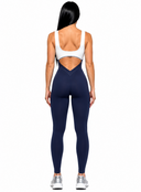 L'atelier Jumpsuit - Buttercream & Navy Blue