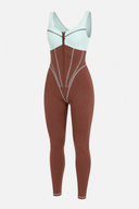 L'atelier Jumpsuit - Toffee & Arctic Blue