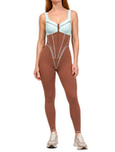 L'atelier Jumpsuit - Toffee & Arctic Blue