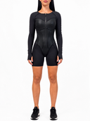 Liora Jumpsuit - Black & Leather