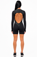 Liora Jumpsuit - Black & Leather