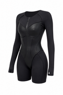 Liora Jumpsuit - Black & Leather