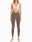 Odette Jumpsuit - Blush Nude & Capuccino