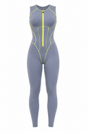 Paragon Jumpsuit - Gray & Lemon