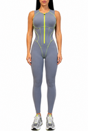 Paragon Jumpsuit - Gray & Lemon