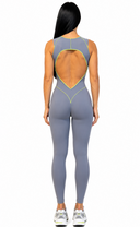 Paragon Jumpsuit - Gray & Lemon