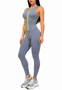 Paragon Jumpsuit - Gray & Lemon
