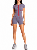 Solaire Jumpsuit - Gray & Red