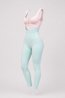 The Manor Jumpsuit - Marshmallow Pink & Arctic Blue
