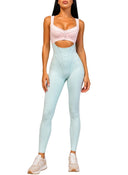 The Manor Jumpsuit - Marshmallow Pink & Arctic Blue