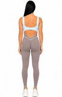 The Manor Jumpsuit - Ice Blue & Gray