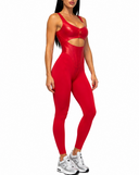 The Manor Jumpsuit - Red Satin