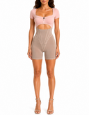 The Belmont Jumpsuit  - Blush Nude & Beige