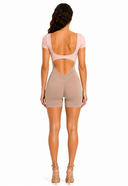 The Belmont Jumpsuit  - Blush Nude & Beige