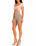 The Belmont Jumpsuit  - Blush Nude & Beige