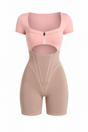 The Belmont Jumpsuit  - Blush Nude & Beige