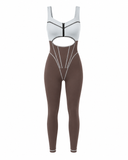 The Manor Jumpsuit - Sky Blue & Chocolate