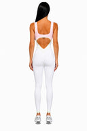 The Manor Jumpsuit - Baby Pink & Off White
