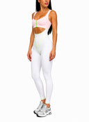 The Manor Jumpsuit - Baby Pink & Off White