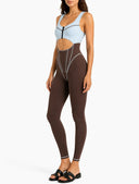 The Manor Jumpsuit - Sky Blue & Chocolate