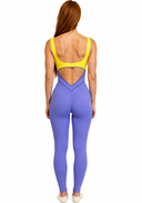The Manor Jumpsuit - Yellow & Lavender